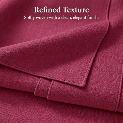 Solid Bed Runner Set,2 Pillow Covers,Burgundy,82.7x19.7in - color: Burgundy, size: Full/Queen