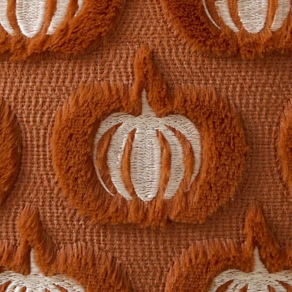DFXSZ Fall Pillow Covers 18x18 Set of 2 Beige Pumpkins Embroidery Rust - color: Rust Beige Pumpkin, size: 18" x 18" (Pack of 2)
