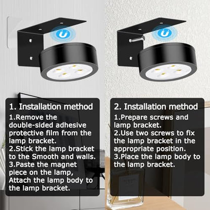 Rechargeable Battery Painting Light Picture Lights with Remote Control, Magnetic LED Art Lights for Framing, Dimmable and Timer-Equipped, 3 Lighting Modes,3Pack White - color: White, size: 3 Pack
