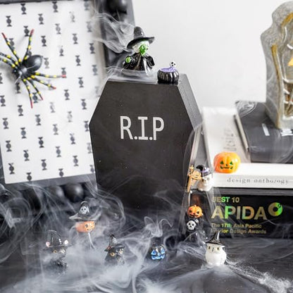 DN DECONATION Halloween Decorations Miniature Figurines Table Centerpiece - color: Hat & Witch & Owl