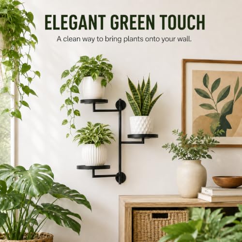 Window Plant Shelf, Wall Mounted Rotating Plant Holder Indoor