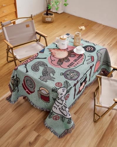Erke Boho Throw Blanket Cushion Cover Sheet Blanket Chair Recliner Cover Rug Hanging Tapestry Furniture Slipcover (Fire, 50" X 70") - color: Fire