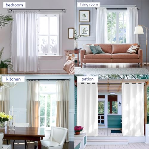Black Curtain Rods for Windows: 1 Inch Diameter Adjustable Drapery Rods 48" to 86", Heavy Duty Window Curtain Rod with Leaf Pattern Finials - color: Black, size: 48"-86"|1 PACK