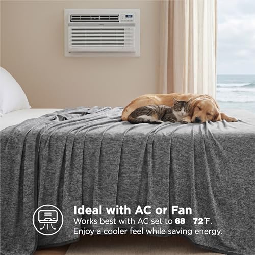 Bedsure Silky Soft Cooling Blanket Full Size, 80"x90", Dark Grey - color: 01- Dark Grey, size: Full (80" X 90")