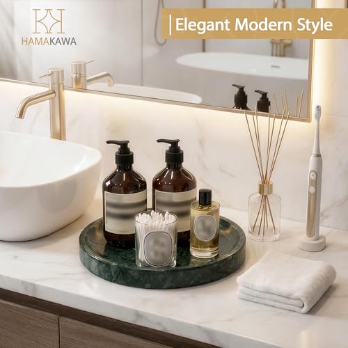 Bathroom Vanity Tray - color: Emerald Green