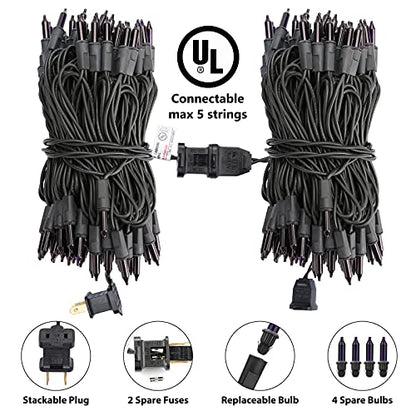 Toodour Purple Halloween Lights, 25ft 100 Count Incandescent String Lights - color: Purple, size: 25ft