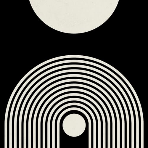 Framed Modern Abstract Black and White Wall Art for Living Room, 11x14 Inch - color: Black and White