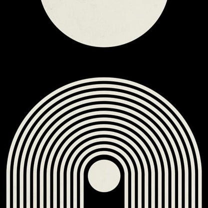 Framed Modern Abstract Black and White Wall Art for Living Room, 11x14 Inch - color: Black and White