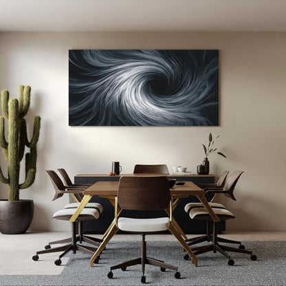 YISXINOAG Black White Abstract Wall Art Modern Spiral Painting 20"X40" - color: black white, size: 40"L x 20"W