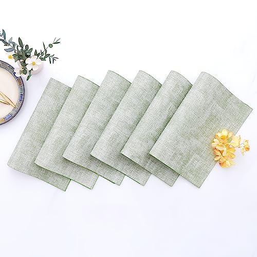 Homaxy PU Faux Leather Placemats for Dining Table, Set of 6, Grass Green - color: Grass Green