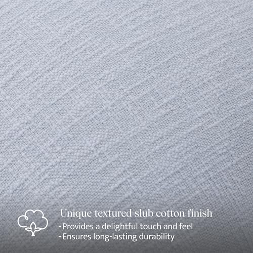 Double Stitch 100% Cotton Scalloped Throw Pillow Covers, Arctic Blue - color: Arctic Blue, size: 20" x 20" (Pack of 1)