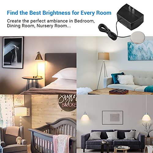 DEWENWILS Touch Dimmer Switch, Touch Pad Control, 3 Levels of Dimming Black - color: Black, size: 1 Pack