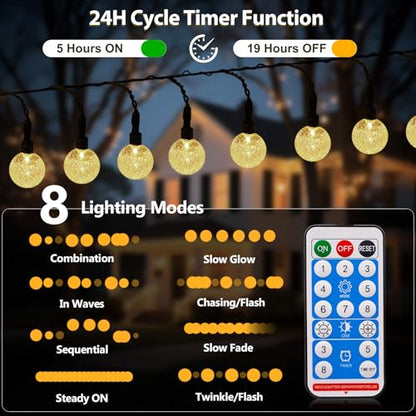 SeaShine Rechargeable String Lights, Battery Operated String Lights 22FT - size: 22 FT