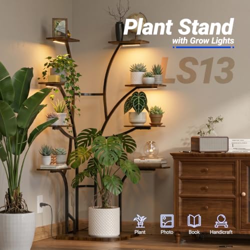 Barrina LS13 Corner Plant Stand with Grow Lights, 9-Tier, Full Spectrum - size: 63.8IN
