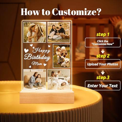 Custom Picture Frames, Personalized Mom Birthday Gifts for Mom Kids Baby - color: Style 03