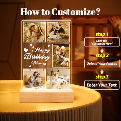 Custom Picture Frames, Personalized Mom Birthday Gifts for Mom Kids Baby - color: Style 03