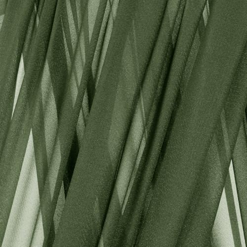 Sheer Gauze Wedding Arch Draping Fabric 29" x 20 FT 2 Panel Moss Green - color: Olive Green, size: 29"w x 240"l (Pack of 2)