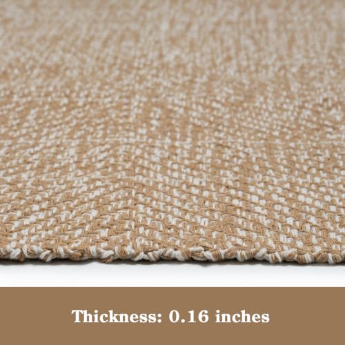 Collive Boho Living Room Area Rugs, 5 X 8 ft Washable Moder Bedroom Rug - color: Tan/Cream, size: 5' x 8' (Rectangular)