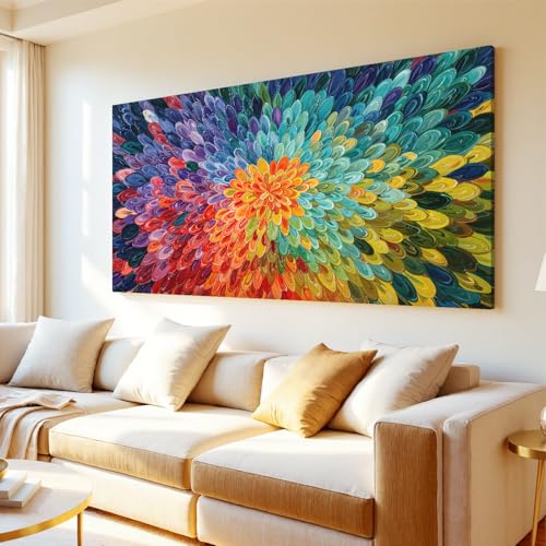 Abstract Wall Art Decor Modern Wall Art Pictures For Bedroom Canvas Wall Art Decor For Living Room Large Colorful Artwork For Walls Canvas Art Prints Home Office Aesthetic Wall Decorations 29" X 58" - color: QLS-04B, size: 58"L x 29"W