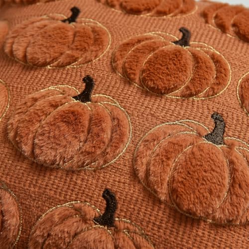 AVOIN colorlife Caramel Fall Pumpkin Throw Pillow Covers 20x20 Inch - color: Caramel, size: 20" x 20" (Pack of 2)