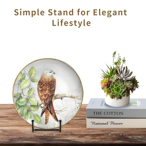 18 pcs 4.5in Plate Stands for Display,Metal Plate Holders Display Stands Can Be Used for Picture Stand,Book Stands for Display,Plate Display Stands,Easel,Photo Frame Stands,Plaque Stands,Desktop Stand