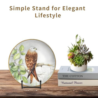 18 pcs 4.5in Plate Stands for Display,Metal Plate Holders Display Stands Can Be Used for Picture Stand,Book Stands for Display,Plate Display Stands,Easel,Photo Frame Stands,Plaque Stands,Desktop Stand