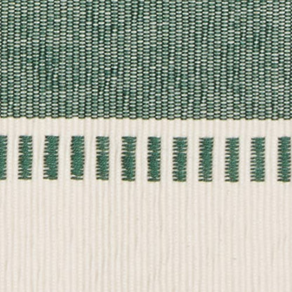 DII Dobby Stripe Table Runner, 13x72 Dark Green & Cream Background - color: Dark Green, size: 13x72"