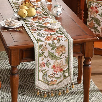Patdrea Designer Elegant French Velvet Table Runner,12"X71"-Santiago A - color: Santiago a Velvet, size: 12"*71"
