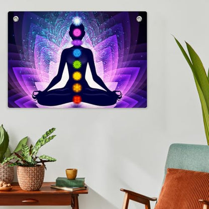 7 Chakra Meditation Tapestry Banner Flag 28.5 x 20 Inch Spiritual Seekers - color: Multi 0671