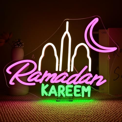 Ramadan Kareem Neon Sign Islamic Neon Light Ramadan Festival Decor - color: Colorful-D-Ramadan Castle