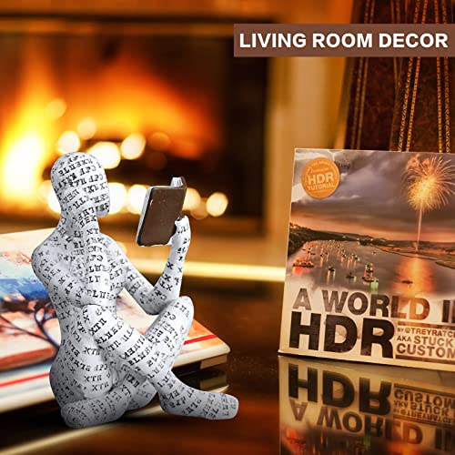 Reading Lady Statue, Lady Statue Decorative Female Figurine Thinker Statue Aesthetic Sculpture for Room, Bookshelf, Desk, Modern Abstract Decor - style: D