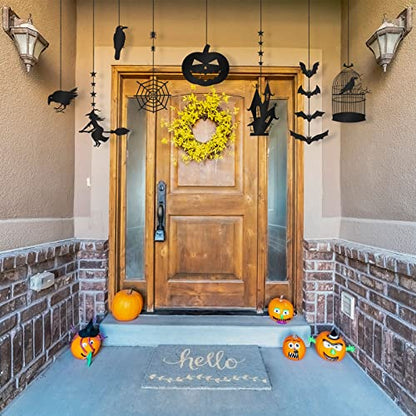 Halloween Witch Party Decorations Black Hanging Banner Garland Decorations