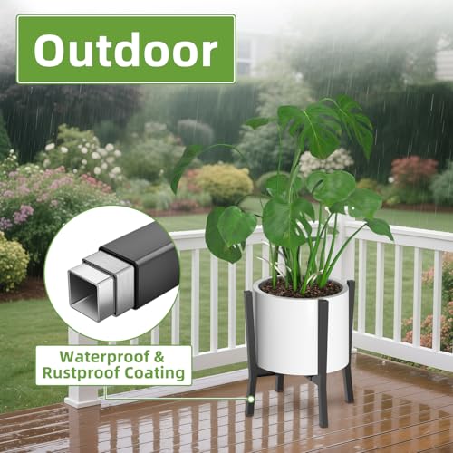 iDavosic.ly Adjustable Metal Plant Pot Stand, Fits 8-12 Inch Planter, Black - color: Metal Black, size: 1 Pack