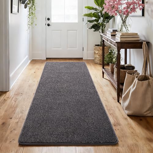 Keeko 2x8 Area Rugs for Living Room,Soft Washable Memory Foam Bedroom Rug - color: Darkgrey, size: 2' X 8' (Rectangular)