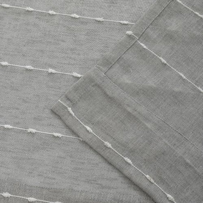Grey Sheer Curtains 84 Inches for Living Room Faux Linen 2 Panels - color: Grey, size: 52"W x 84"L (Pack of 2)