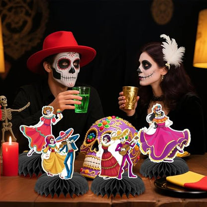 10Pcs Dia De Los Muertos Table Centerpieces Decorations - style: Day of The Dead Style