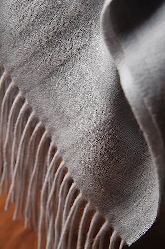 CUDDLE DREAMS Premium Cashmere Throw Blanket with Fringe (Greek Key) - color: Greek Key