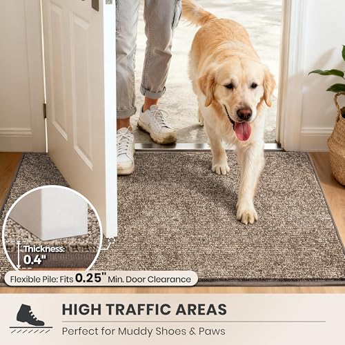 PURRUGS Hallway Runner Rug, 24" x 59", Heathered Beige - color: Heathered Beige, size: 24" X 59" (Runner)