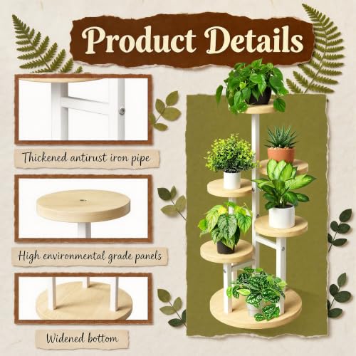 GEEBOBO 5 Tier Plant Stand Indoor - color: 5 Tier-White
