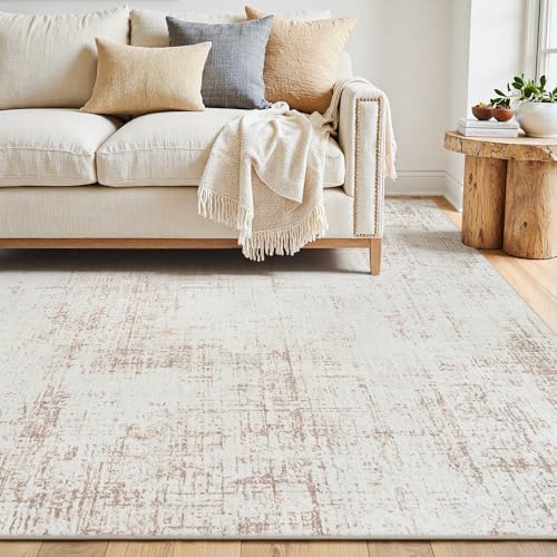 4x6 Washable Area Rug for Living Room Bedroom: Non-Slip Modern Beige White - color: Beige/White, size: 4' x 6' (Rectangular)