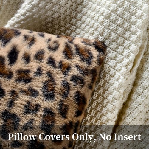 GALMAXS7 Cheetah Pillow Covers Leopard Throw Pillow Covers Set of 2, 18x18 - color: Cheetah, size: 18" x 18" (Pack of 2)