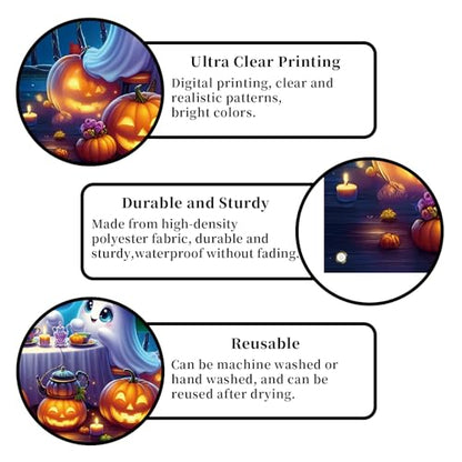 Jiudungs Halloween Photo Backdrop, Halloween Decorations for Home Decor