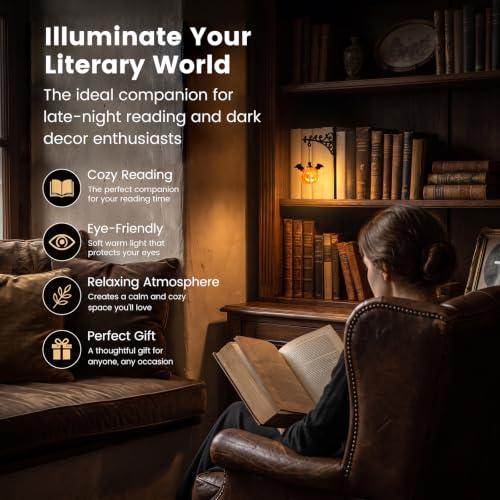 Halloween Lights Mini Lantern for Book Shelf,Pumpkin Hanging Lamp Book Ends - color: Orange Pumpkin