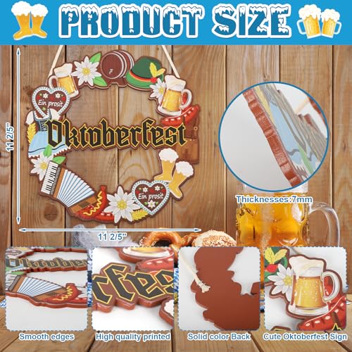 COCHIE Oktoberfest Decorations German Beer October Fest Welcome Sign Decor - style: Oktoberfest