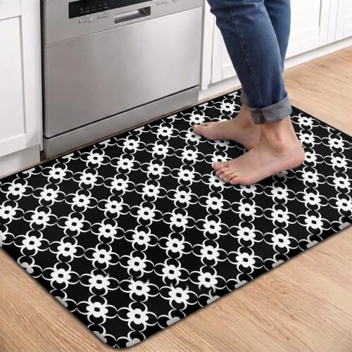 Kitchen Floor Mat 36x20in Waterproof Anti-Fatigue Kitchen Mats - color: Four Leaf Flower