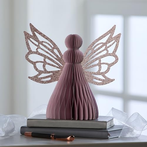 Your Heart's Content Honeycomb Paper Angel in Pink (Pink Angel) - color: Pink Angel