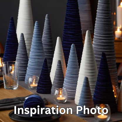 Your Heart's Content Velvet Trees Set of 3 Navy (Navy) - color: Navy
