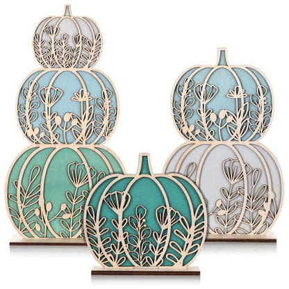 Leinuosen Fall Pumpkin Decor, Single Sided Pattern, Gradient Blue - color: Gradient Blue, style: Single Sided Pattern