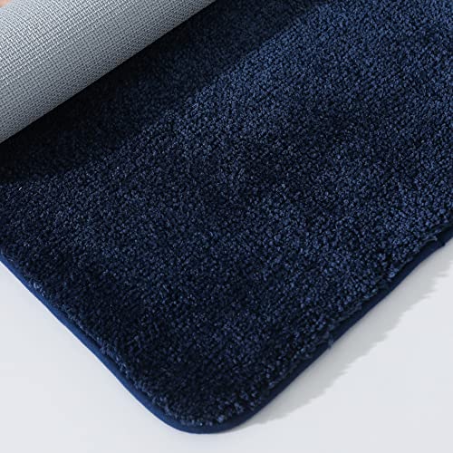 COSY HOMEER Extra Thick Bath Rugs for Bathroom Non Slip Bath Mat 24x36 Navy - color: Navy, size: 2' X 3' (Rectangular)