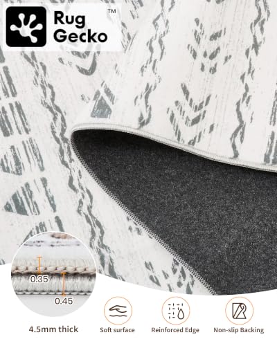 Miukiki 3x8 Washable Runner Rug Hallway Soft Non Slip Indoor Rug Grey - color: Grey, size: 3' x 8' (Runner)